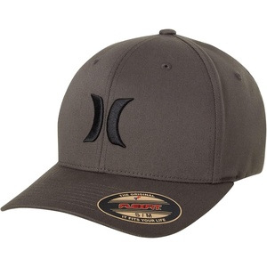 image:imageHurley Mens Baseball Cap  Moisture Wicking Quick Dry Textured Fitted Hats for Men with Curved BrimDark Grey