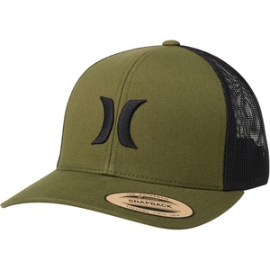 image:imageHurley Mens Caps  Del Mar Mesh Panel Baseball Cap Trucker Hat  Snap Back Hats for MenOlive Canvas