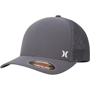 image:imageHurley Mens Caps  Mini Icon Mesh Panel Baseball Cap  Fitted Hats for MenDark Grey