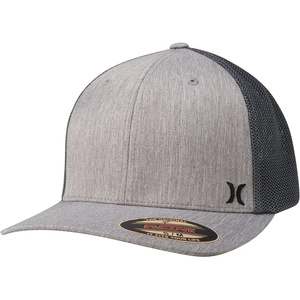 image:imageHurley Mens Caps  Mini Icon Mesh Panel Baseball Cap  Fitted Hats for MenGrey Heather