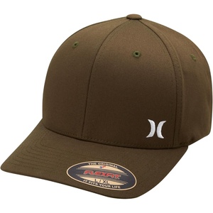 image:imageHurley Mens Hat  Curved Brim Stretch Fitted CapOlive