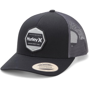 image:imageHurley Mens Hat  Oceanside Flex Fitted Trucker HatBlackGrey
