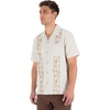 image:imageHurley Mens Short Sleeve Casual Button Down Shirt Regular Fit Chest PocketBone  Embroidered