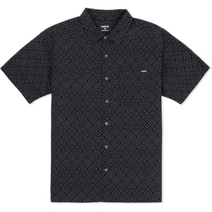 image:imageHurley Mens Short Sleeve Casual Button Down Shirt Regular Fit Chest PocketBlack