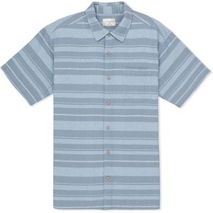 image:imageHurley Mens Short Sleeve Casual Button Down Shirt Regular Fit Chest PocketWorker Blue