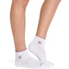 image:imageHurley Womens 8 Pack Sport Ultra Soft Quarter Crew SocksWhiteRoseLavendarBlueCool Grey
