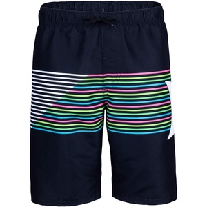 image:imageHurley Kids Mini Vacay Stripe Pull On Swim Trunk Big KidBlackSlash