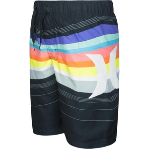 image:imageHurley Kids Mini Vacay Stripe Pull On Swim Trunk Big KidMultiBlack