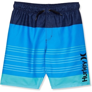 image:imageHurley Kids Mini Vacay Stripe Pull On Swim Trunk Big KidNeptune BlueStriped