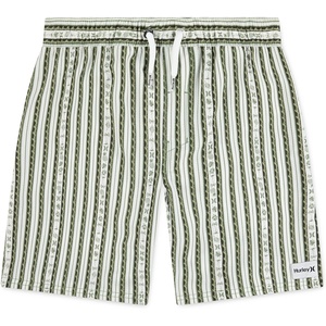 image:imageHurley Kids Mini Vacay Stripe Pull On Swim Trunk Big KidPalm Green Seersucker