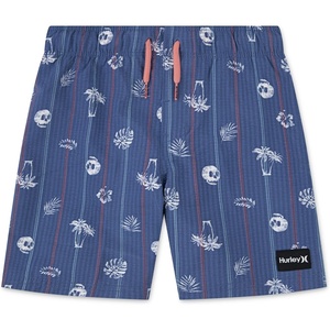image:imageHurley Kids Mini Vacay Stripe Pull On Swim Trunk Big KidShoreline Blue