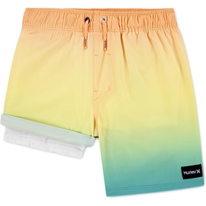 image:imageHurley Kids Boys Pop Color Palm PullOn Swim Trunks Little KidMulti Ombre